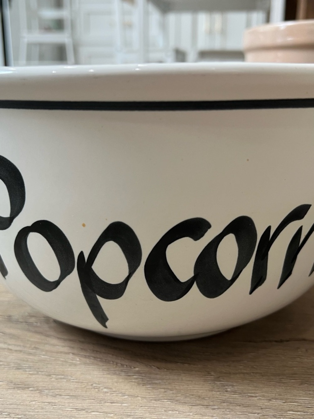 Vintage Popcorn Bowl- Clay Design